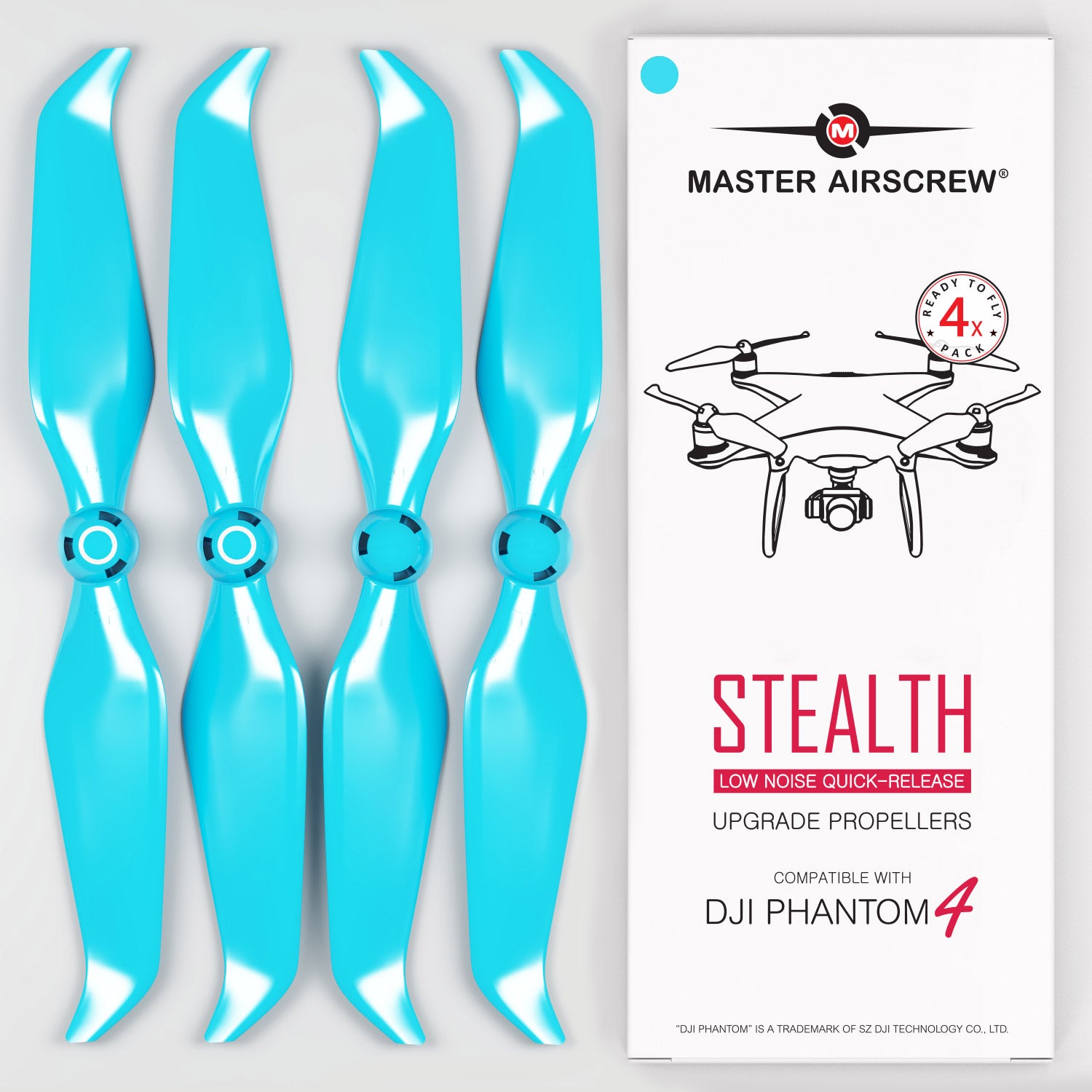 DJI Phantom 4 STEALTH Propellers - x4 Blue - Master Airscrew