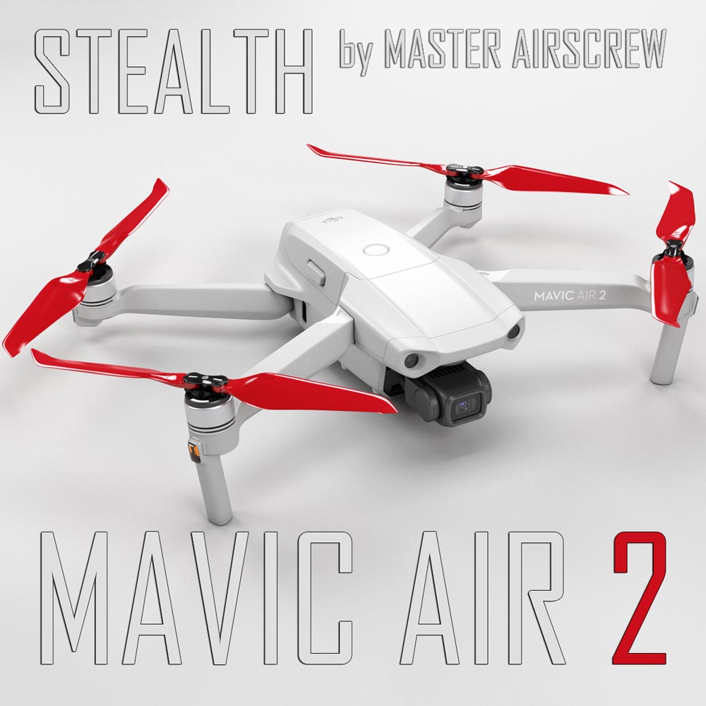 DJI Mavic Air 2 STEALTH Upgrade Propellers x4 Red