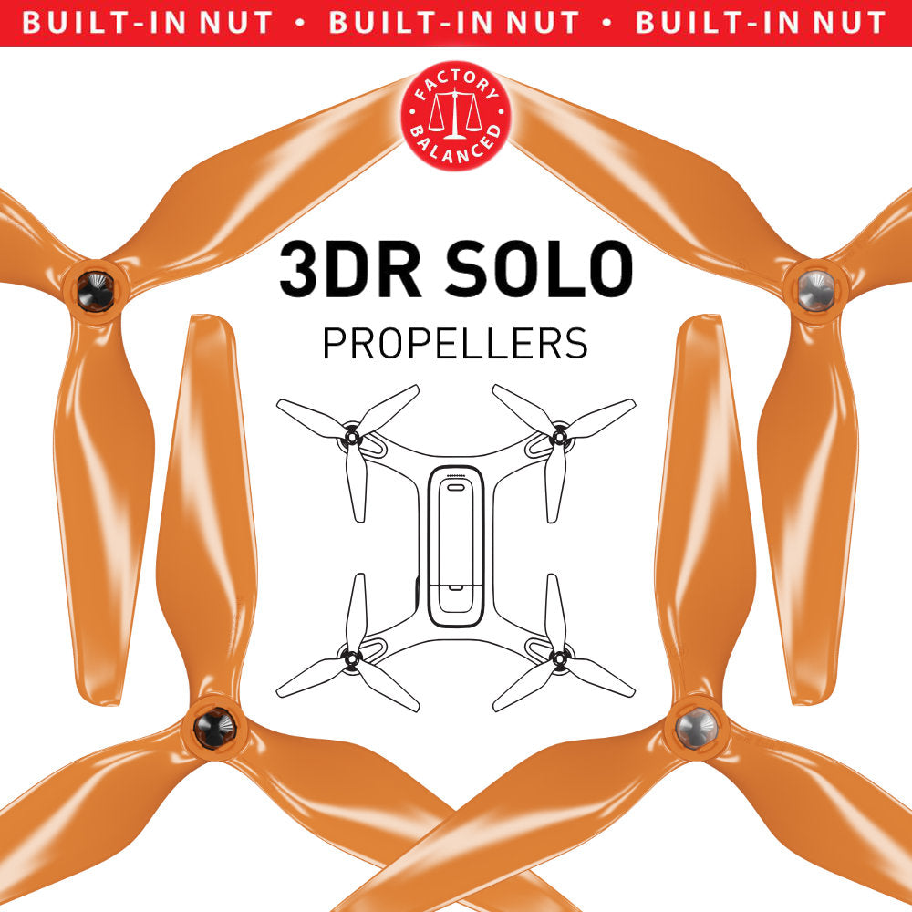 3DR Solo 3-Blade Upgrade Propellers - 3MR-SL - 9x4.5 Prop Set x4 Orange - Master Airscrew