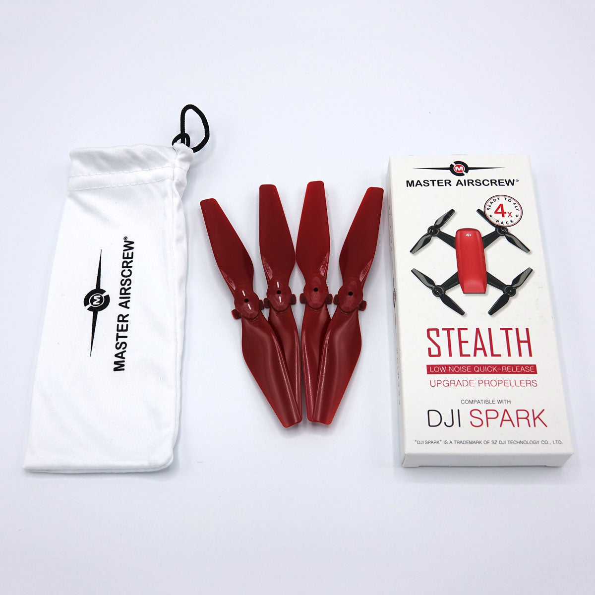 DJI Spark STEALTH Upgrade Propellers - x4 Red - Master Airscrew