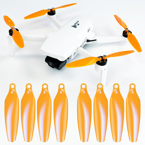 Hubsan Zino Mini Pro / SE STEALTH Upgrade Propellers - x4 Orange
